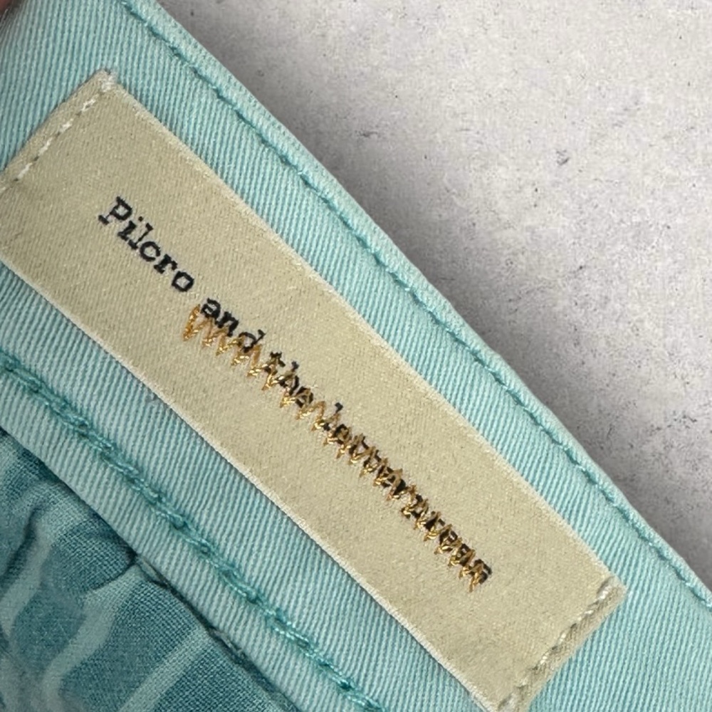 Anthropologie Pilcro Hyphen Teal Blue Chino Bermuda‎ Shorts Size 26 Pastel Beach - Picture 6 of 14